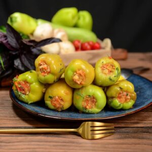 Фаршированные перчики овощные с рисом