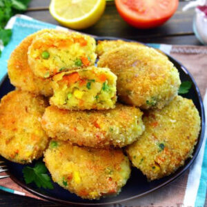 Котлеты овощные с кукурузой
