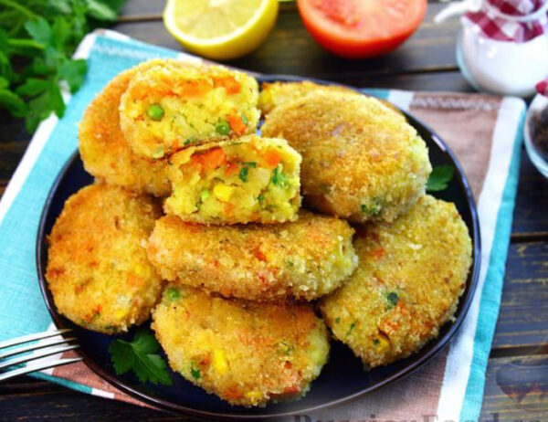 Котлеты овощные с кукурузой