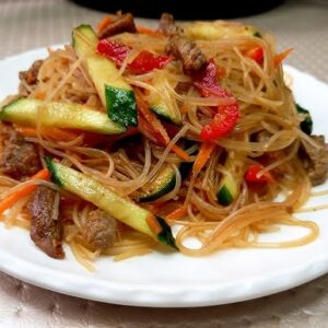 Фунчоза с мясом