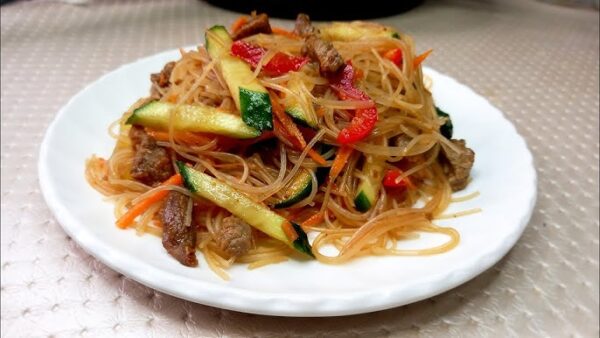 Фунчоза с мясом